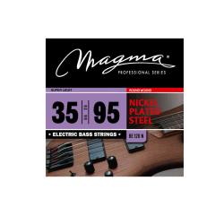 Струны для бас-гитары 35-95, Серия: Nickel Plated Steel, Калибр: 35-55-75-95, Обмотка: круглая, нике... MAGMA STRINGS BE120N