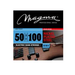 Струны для бас-гитары 50-100, Серия: Nickel Plated Steel, Обмотка: круглая, никелированая сталь, Нат... MAGMA STRINGS BE180N