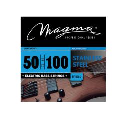 Струны для бас-гитары 50-100, Серия: Stainless Steel, Обмотка: круглая, нержавеющая сталь, Натяжение... MAGMA STRINGS BE180S