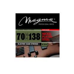 Струны для бас-гитары 70-138, Серия: Nickel Plated Steel, Калибр: 70-85-105-138, Обмотка: круглая, н... MAGMA STRINGS BE250N