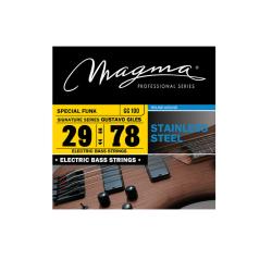 Струны для бас-гитары Gustavo Giles 29-78, Серия: Signature, Калибр: 29-44-66-78, Обмотка: круглая, нержавеющая сталь, Натяжение: . MAGMA STRINGS GG100