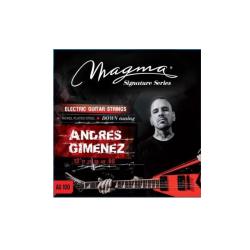 Струны для электрогитары Andres Gimenez 13-60, Серия: Signature, Калибр: 13-17-26-38-48-60, Обмотка: никелированная сталь, Натяжение: Down Tuning. MAGMA STRINGS AG100