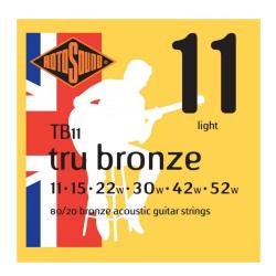 Струны для акустической гитары, покрытие - бронза, 11-52 ROTOSOUND TB11 Strings Phosphor Bronze