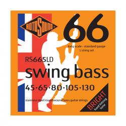 Струны для 5-струнной бас-гитары, сталь, 45-130 ROTOSOUND RS665LD Bass Strings Stainless Steel