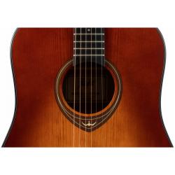 Акустическая гитара, ель/сапеле, цвет медовый берст FLIGHT D-435 TBS