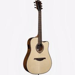 Электроакустическая гитара, Дредноут, Цвет: натуральный LAG T-318D CE