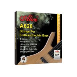 Струны для бас-гитары безладовой, натяжение Medium, стальной ALICE A628(4)-M