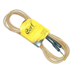 Гитарный кабель 5 м, Natural, с эффективным снижением помех, прямые разъемы 1/4`` Jack CORT CA525 NAT