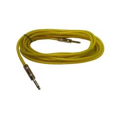 Гитарный кабель длиной 6 м, полупрозрачная оболочка, металлические разъемы, цвет желтый SMIGER PL-C6-YEL