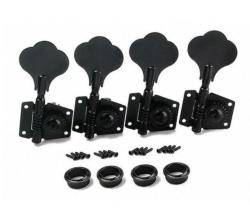 Комплект 4 колков для бас-гитары, закрытая механика, черные SMIGER PP-B22-BK