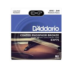 Coated Phosphor Bronze 11-41 струны для мандолины, 8 струн, натяжение Medium/Heavy, защитное покрыти... D'ADDARIO EXP75