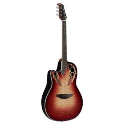 Гитара электроакустическая леворукая OVATION CE44LX-1R Celebrity Elite Plus Mid Cutaway Ruby Burst