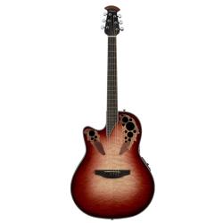 Гитара электроакустическая леворукая OVATION CE44LX-1R Celebrity Elite Plus Mid Cutaway Ruby Burst