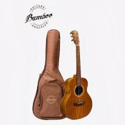 Акустическая гитара с чехлом, корпус коа, гриф - махгони/ орех, цвет натуральный BAMBOO GA-38 Koa