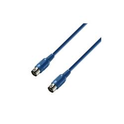 MIDI-кабель, 0,75м, синий ADAM HALL K3 MIDI 0075 BLU