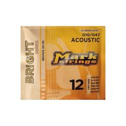 Струны для 12-стр. акустической гитары, 10-46, бронза 80/20 MARKBASS Bright Series DV12BRBZ1047AC