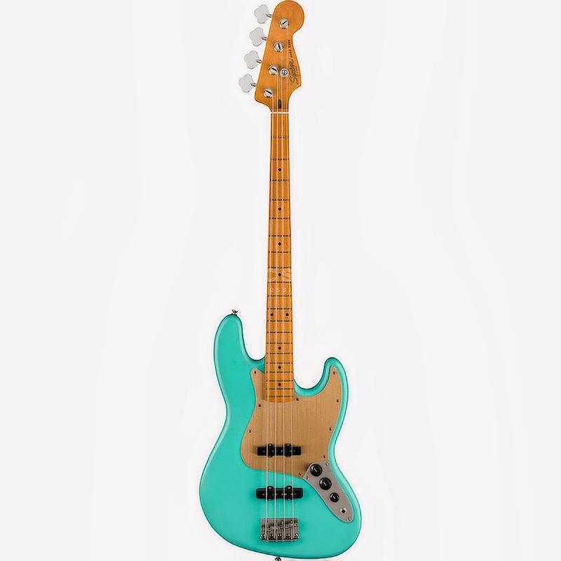  Бас-гитара, цвет морская пена SQUIER by FENDER 40th ANN Jazz Bass MN Aged Hardware Satin Seafoam Green