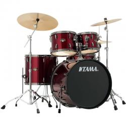Ударная установка из пяти барабанов, тополь TAMA Imperialstar Studio Standard Drumkit 22' Vintage Red Black Nickel Hardware