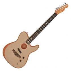 Моделирующая полуакустическая гитара, цвет серый, чехол в комплекте FENDER American Acoustasonic Telecaster Sonic Gray