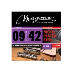 Струны для электрогитары 9-42, Серия: Nickel Plated Steel, Калибр: 9-11-16-24-32-42, Обмотка: кругла... MAGMA STRINGS GE110N