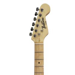 Электрогитара, Дерево деки: Тополь, Дерево грифа: Твёрдый клён, глянцевый лак, Звукосниматели: SSS, кремовые, Цвет: Зелёный неон, Фурнитура: Слоновая кость RUSSTONE RUJM-SSS NG