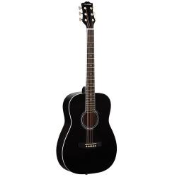 Акустическая гитара, уменьшенного размера, верхняя дека - липа, корпус - липа гриф - клён, накладка ... COLOMBO LF-3800-BK