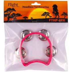 Тамбурин без мембраны , цвет розовый FLIGHT FTHP-4 PK