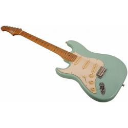 Электрогитара под левую руку, Stratocaster, корпус липа, 22 лада,SSS, цвет SFG JET JS-300 SFG LH