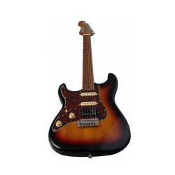 Электрогитара под левую, Stratocaster, корпус липа,22 лада,HSS, tremolo,цвет Sunb JET JS-400 SB LH