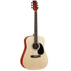 Акустическая гитара, вестерн, верхняя дека - липа, корпус - липа, гриф - катальпа, накладка - палисандр MARTINEZ W-11-N