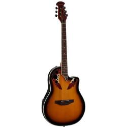 Акустическая гитара, копия Ovation, верхняя дека - ель, корпус - ABS, гриф - катальпа накладка - палисандр, эквалайзер MARTINEZ W-164 P-SB