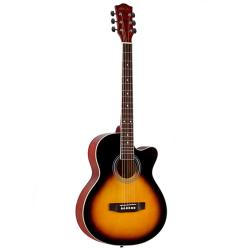 Акустическая гитара, уменьшенного размера с вырезом, верхняя дека - липа, корпус - липа, гриф - катальпа, накладка - палисандр, анкер двойного действия PHIL PRO AS-3904-3TS