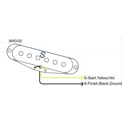 Звукосниматель магнитный сингл, для Fender Strat, бриджевый, черный MUSICLILY M521
