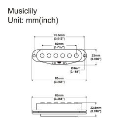Звукосниматель магнитный сингл, для Fender Strat, нековый, кремовый MUSICLILY MX2295IV