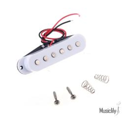 Звукосниматель магнитный сингл, для Fender Strat, средний, белый MUSICLILY M269