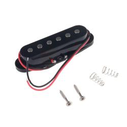 Звукосниматель магнитный сингл, для Fender Strat, средний, черный MUSICLILY M520