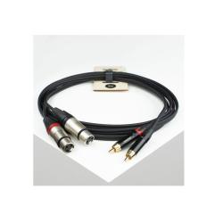 Компонентный кабель 2хRCA - 2хXLRF, 0.5м SHNOOR RCA2XF-0,5m