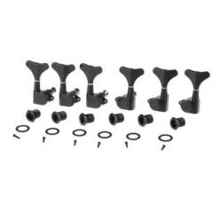 Колки для 4-струнной бас-гитары, 3+3, черные MUSICLILY M178-3M179-3