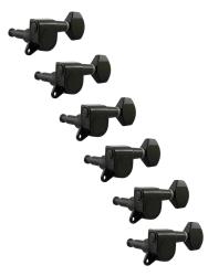 Колки для гитары 6л, черные METALLOR J-07-BK-6L