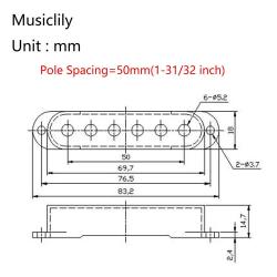 Комплект крышек звукоснимателей (2+1), кремовые MUSICLILY MX1996IV-2MX1997IV