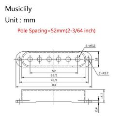 Комплект крышек звукоснимателей (2+1), состаренный белый MUSICLILY MX1996AW-2MX1997AW