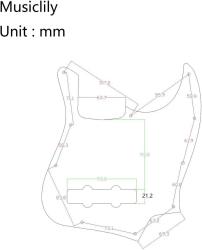 Защитная накладка бас-гитары Fender Jazz Bass, 3 слоя, слоновая кость MUSICLILY MX1156IV