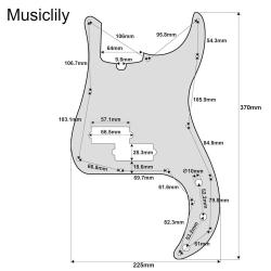 Защитная накладка бас-гитары Precision Bass, 3 слоя, белая MUSICLILY MX1303AW