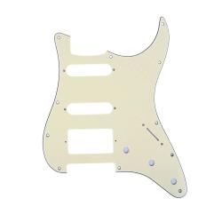 Защитная накладка гитары Fender Stratocaster HSS, 3 слоя, кремовая MUSICLILY MX1382CM