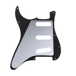 Защитная накладка гитары Fender Stratocaster SSS, 3 слоя, черная MUSICLILY MX1388BK
