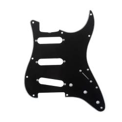 Защитная накладка гитары Fender Stratocaster SSS, 3 слоя, черная MUSICLILY MX1388BK