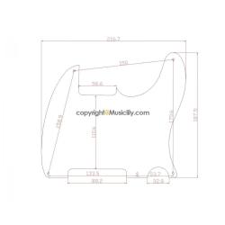 Защитная накладка гитары Fender Telecaster, 1 слой, белая MUSICLILY MX1410GW