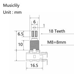 Потенциометр MN500K, сдвоенный, балансный, 2шт MUSICLILY MX1960-2