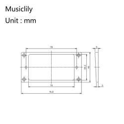 Комплект рамок звукоснимателей (1+1), прямые, черные MUSICLILY MX1588BK-MX1589BK