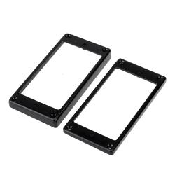 Комплект рамок звукоснимателей (1+1), прямые, черные MUSICLILY MX1588BK-MX1589BK